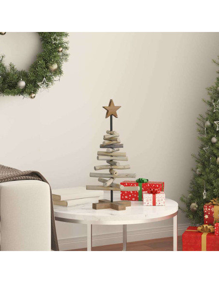 Albero di Natale Marrone 60 cm Legno massello di teak
