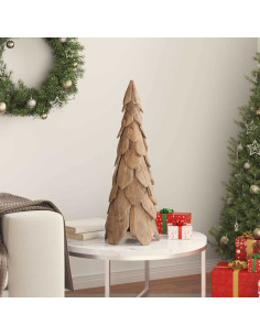Albero di Natale Marrone 80 cm Legno massello di teak