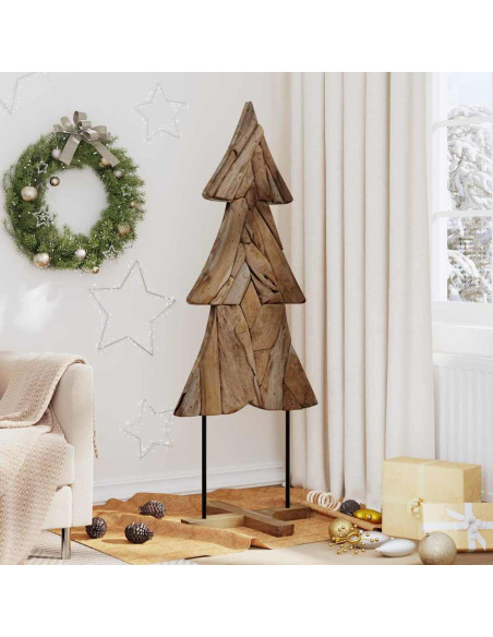 Albero di Natale Marrone 150 cm Legno massello di teak