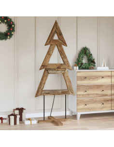 Albero di Natale Marrone 180 cm Legno massello di teak