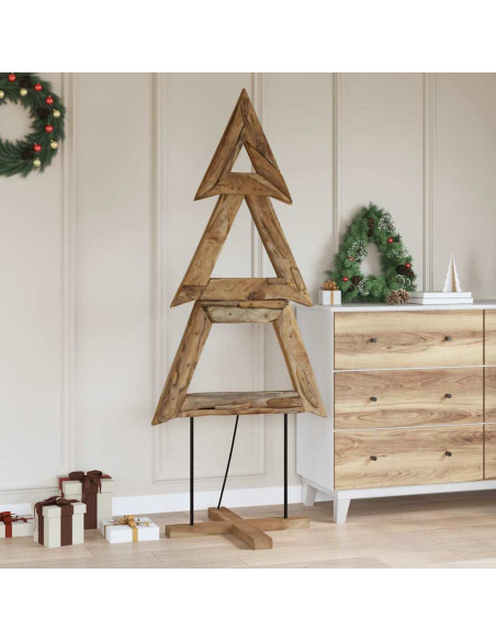 Albero di Natale Marrone 180 cm Legno massello di teak