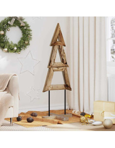 Albero di Natale Marrone 120 cm Legno massello di teak