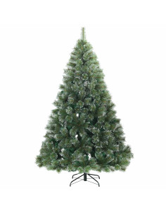 Albero di Natale artificiale con 300 LED Verde 180 cm PE e PVC