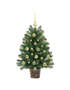 Albero di Natale artificiale con 150 LED Verde 95 cm PE e PVC