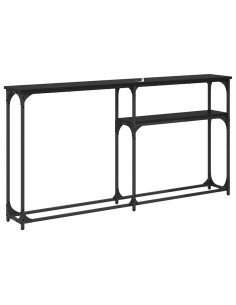 TavoloConsolle Rovere nero 145x22.5x75cm Legno multistrato