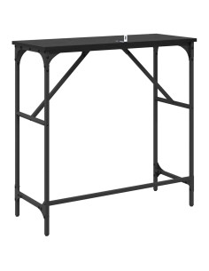 Tavolo consolle Rovere nero 75 x 32 x 75 cm Legno multistrato