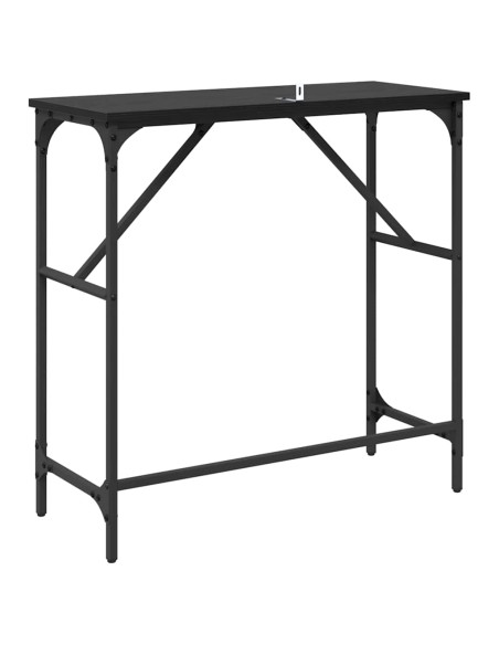 Tavolo consolle Rovere nero 75 x 32 x 75 cm Legno multistrato