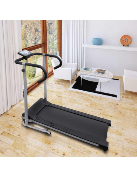 Tapis roulant elettrico 100x35 cm nero e argento