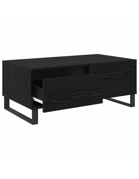 Tavolino da salotto con cassetto Rovere nero Legno multistrato