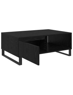 Tavolino da salotto con cassetto Rovere nero 90 x 60 x 35 cm