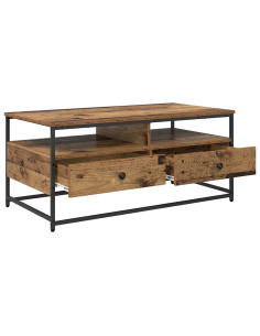 Tavolino da salotto con cassetto Legno vecchio 100 x 51 x 45 cm