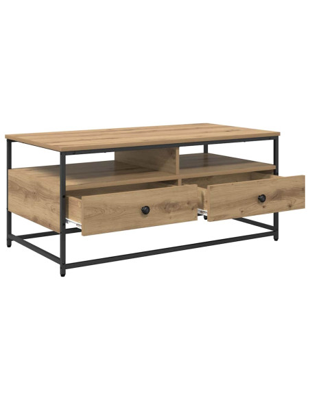 Tavolino da salotto rovere artigianale 100 x 51 x 45 cm