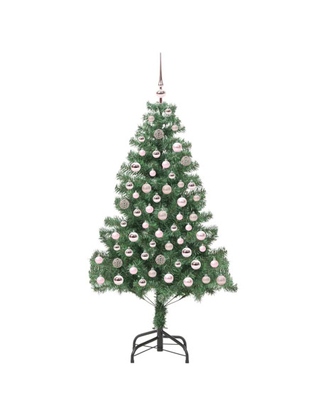 Albero di Natale con 300 LED con supporto Verde 180 cm PVC