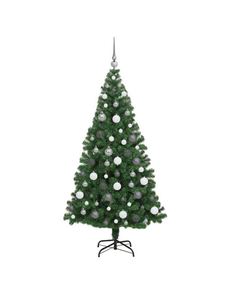 Albero di Natale artificiale con 300 LED Verde 180 cm