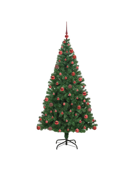 Albero di Natale artificiale con 300 LED Verde 180 cm