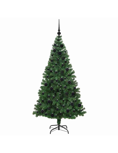 Albero di Natale artificiale con 300 LED Verde 180 cm