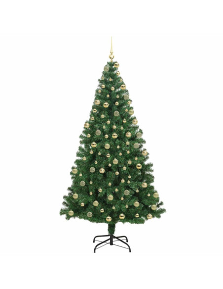 Albero di Natale artificiale con 300 LED Verde 180 cm