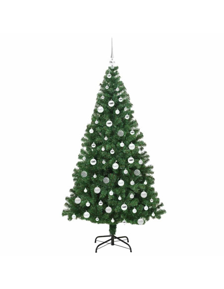 Albero di Natale artificiale con 300 LED Verde 180 cm