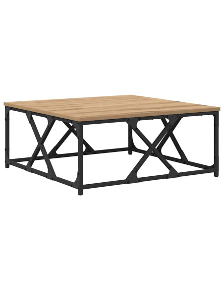 Tavolino da salotto rovere artigianale 70 x 70 x 30 cm