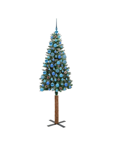 Albero di Natale snodato con 300 LED Verde e Bianco 180 cm