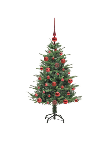 Albero di Natale Artificiale Pre-illuminato con Set di Palline