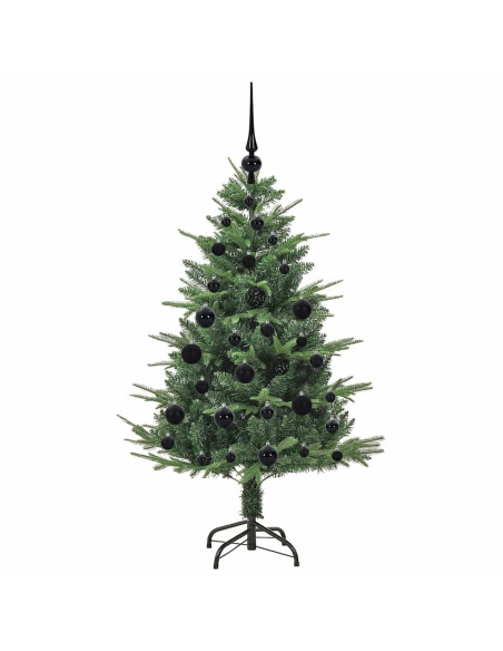 Albero di Natale artificiale preilluminato con set di palline