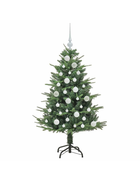 Albero di Natale Artificiale Pre-illuminato con Set di Palline