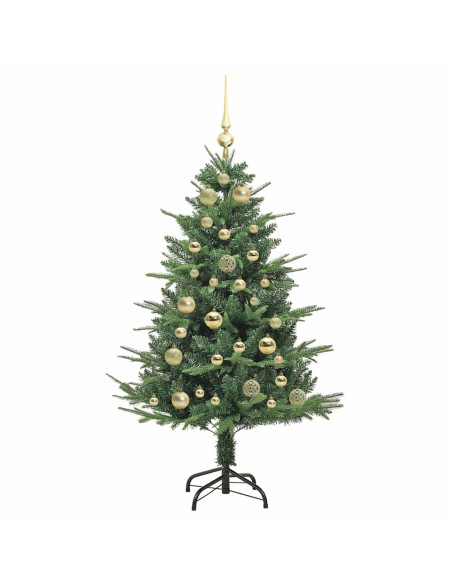 Albero di Natale artificiale preilluminato con set di palline