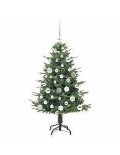 Albero di Natale artificiale preilluminato con set di palline