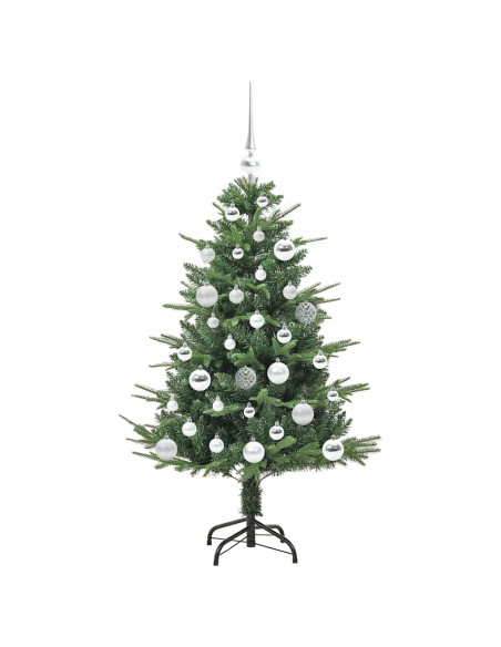 Albero di Natale artificiale preilluminato con set di palline