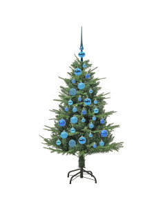 Albero di Natale Artificiale Pre-illuminato con Set di Palline