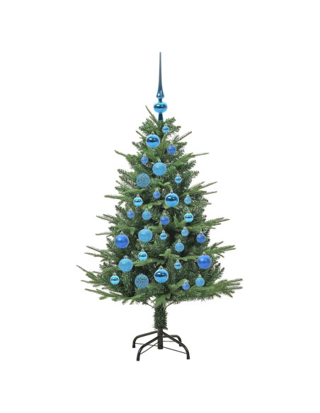 Albero di Natale artificiale preilluminato con set di palline