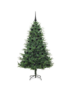 Albero di Natale artificiale preilluminato con set di palline