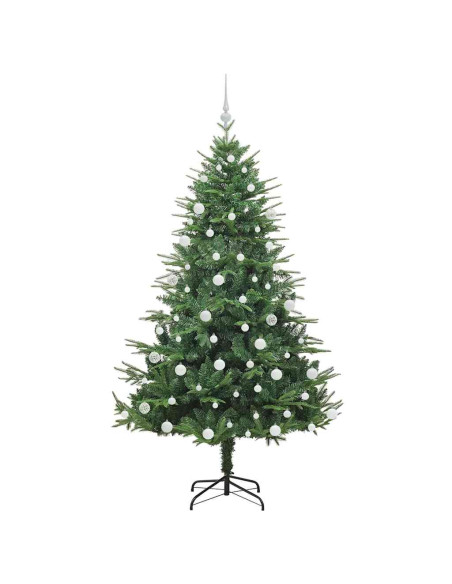 Albero di Natale artificiale preilluminato con set di palline