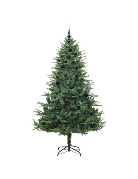Albero di Natale Artificiale Pre-illuminato con Set di Palline