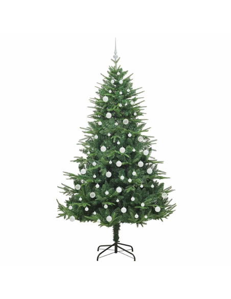 Albero di Natale artificiale preilluminato con set di palline