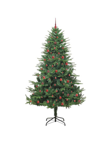 Albero di Natale Artificiale Pre-illuminato con Set di Palline