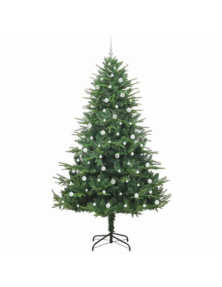 Albero di Natale artificiale preilluminato con set di palline