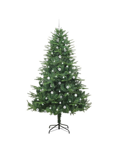 Albero di Natale Artificiale Pre-illuminato con Set di Palline