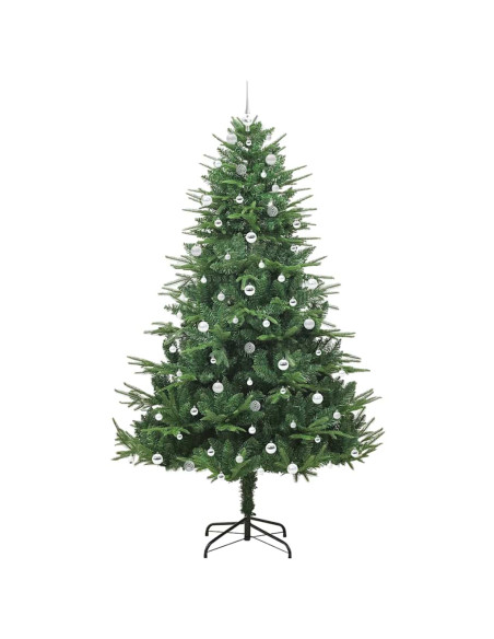 Albero di Natale artificiale preilluminato con set di palline