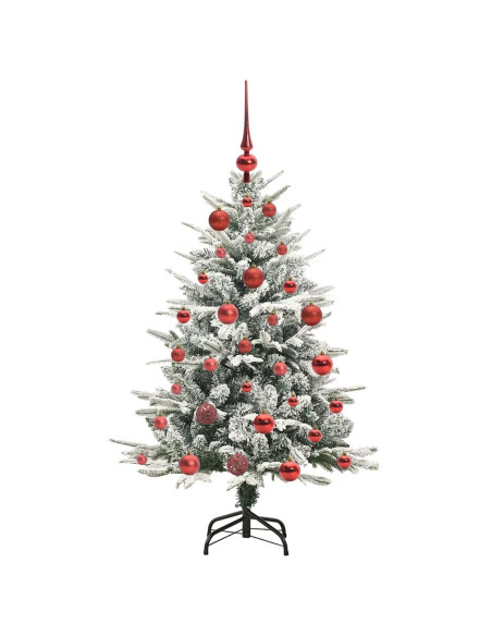 Albero di Natale Artificiale Pre-illuminato con Set di Palline