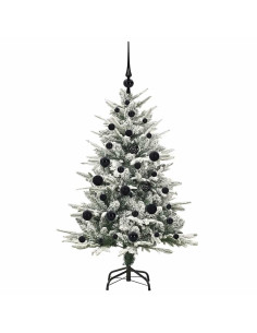 Albero di Natale artificiale preilluminato con set di palline