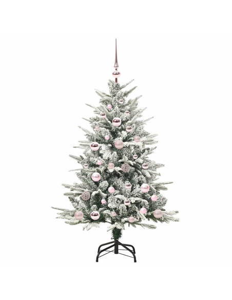 Albero di Natale Artificiale Pre-illuminato con Set di Palline