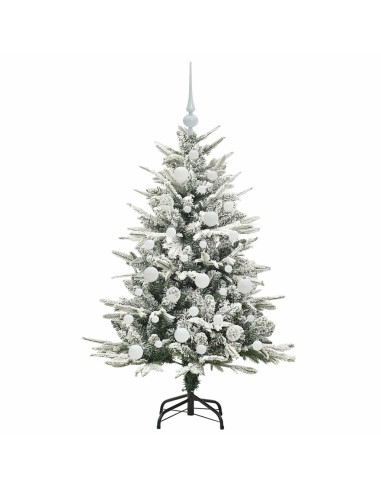 Albero di Natale Artificiale Pre-illuminato con Set di Palline
