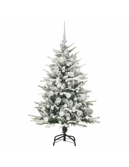 Albero di Natale Artificiale Pre-illuminato con Set di Palline