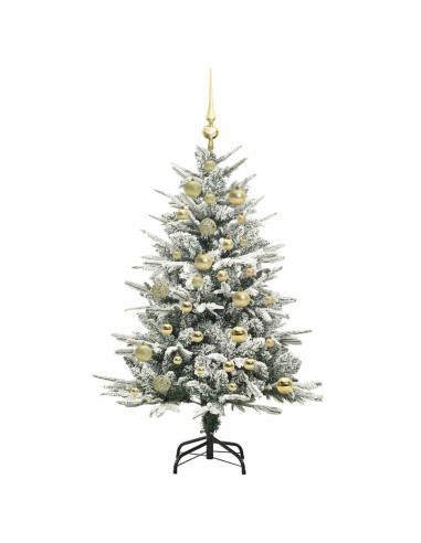 Albero di Natale Artificiale Pre-illuminato con Set di Palline