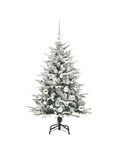 Albero di Natale Artificiale Pre-illuminato con Set di Palline