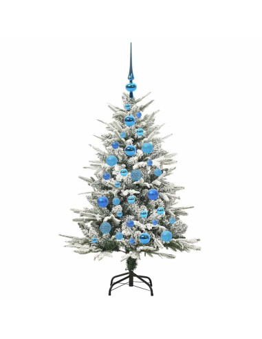 Albero di Natale Artificiale Pre-illuminato con Set di Palline