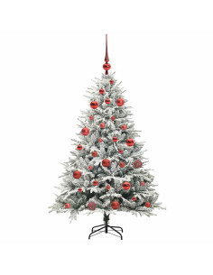 Albero di Natale artificiale preilluminato con set di palline