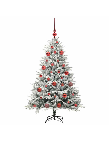 Albero di Natale artificiale preilluminato con set di palline
